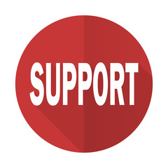 support red flat icon