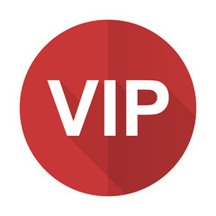 vip red flat icon