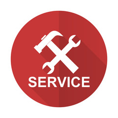 service red flat icon
