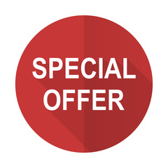 special offer red flat icon
