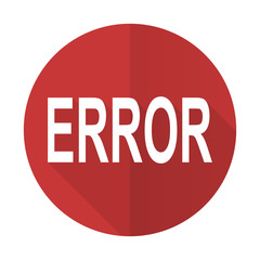 error red flat icon