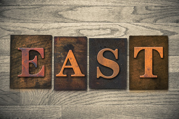 Fototapeta premium East Wooden Letterpress Theme