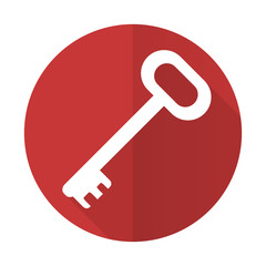key red flat icon secure symbol