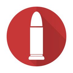 ammunition red flat icon weapoon sign