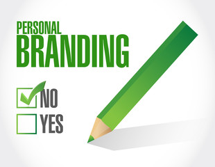 no personal branding sign illustration