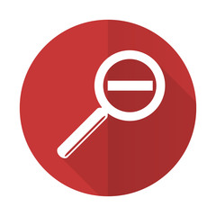 lens red flat icon