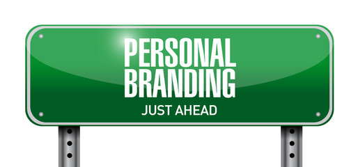 personal branding road sign illustration design
