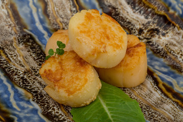 Grilled scallops