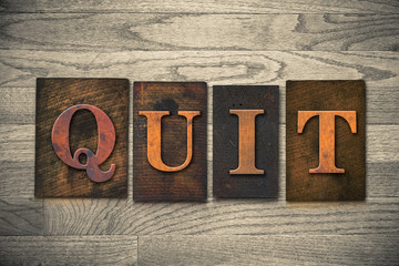 Quit Wooden Letterpress Theme