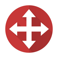 Obraz premium arrow red flat icon