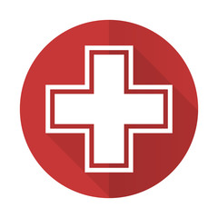 pharmacy red flat icon