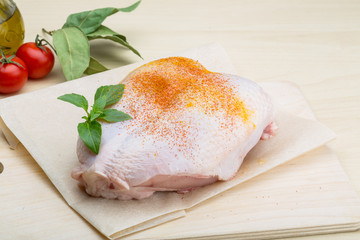 Raw chicken breast