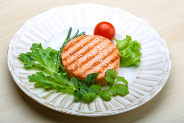 Salmon burger cutlet