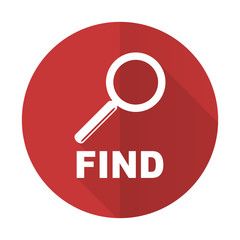 find red flat icon