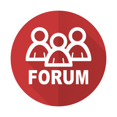 forum red flat icon