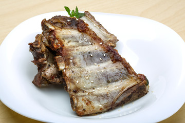 Roasted pork ribs