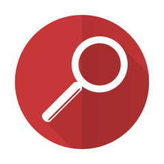 search red flat icon