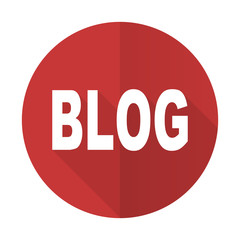 blog red flat icon