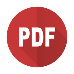 pdf red flat icon