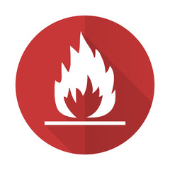 flame red flat icon