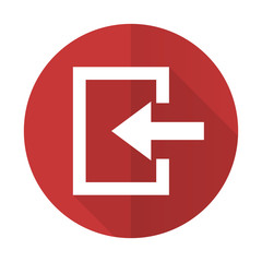 enter red flat icon