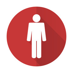 male red flat icon male gender sign