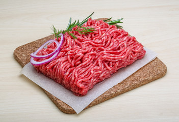 Raw beef minced meat