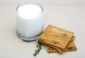 Kefir with pastry