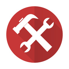 Fototapeta premium tools red flat icon service sign