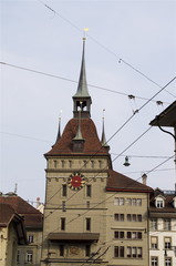 Fototapeta na wymiar Zytglogge Turm (Rückseite) in Bern