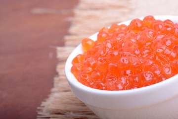 red caviar close up