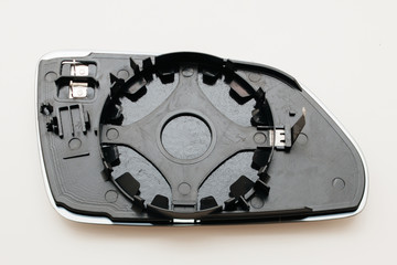 Rear view of a car mirror plastic mount