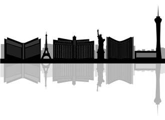 March 21, 2015: Illustration of silhouette of the city of Las Ve © robcartorres