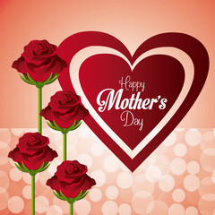 Happy mothers day card design.