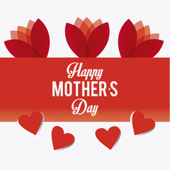 Happy mothers day card design.