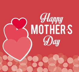Fototapeta na wymiar Happy mothers day card design.