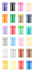 colorful paints isolated on white