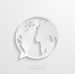 Vector modern april 22 earth day background.