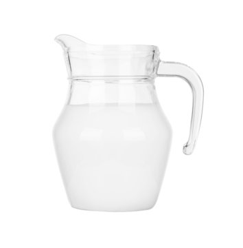 milk in jar isolated on white background