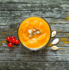 pumpkin soup - top view