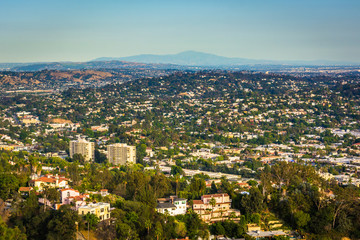Fototapeta na wymiar View of Northeast Los Angeles from Griffith Observatory, in Los