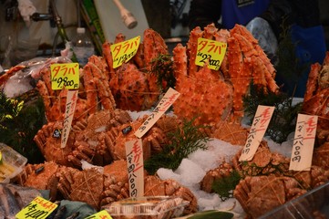 Tsukiji Fischmarkt in Tokio, Japan