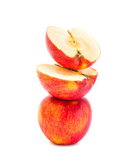 Apple red overlap isolated on white background