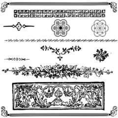 Arabesques et séparateurs en vecteur