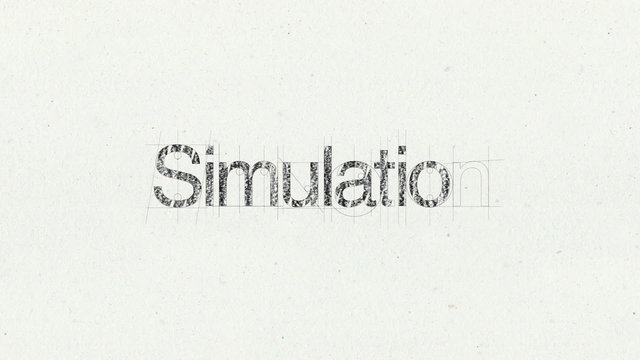 Text animation 'Simulation' for presentations(included Alpha)