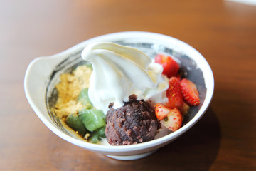 soft Cream with fruit