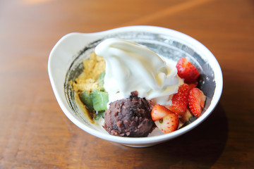 soft Cream with fruit