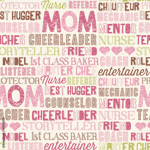 Download "Mother's Day seamless word pattern" Stock image and ...