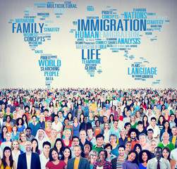 Immigration International Government Law Customs Concept - obrazy, fototapety, plakaty