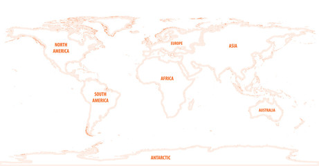 World Continents Outline